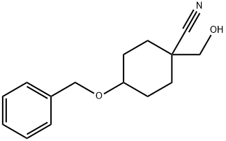 Cyclohexanecarbonitrile, 1-(hydroxymethyl)-4-(phenylmethoxy)- Structure