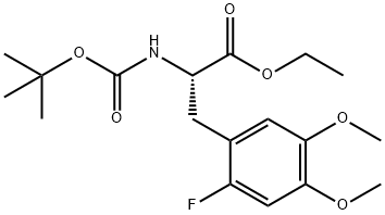 L-Tyrosine, N-[(1,1-dimethylethoxy)carbonyl]-2-fluoro-5-methoxy-O-methyl-, ethyl ester 구조식 이미지