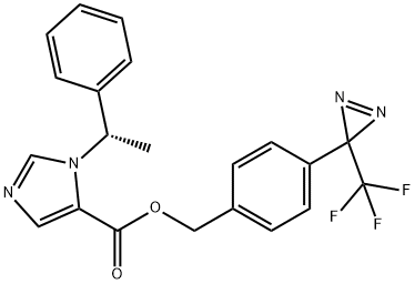 1H-Imidazole-5-carboxylic acid, 1-[(1S)-1-phenylethyl]-, [4-[3-(trifluoromethyl)-3H-diazirin-3-yl]phenyl]methyl ester Structure