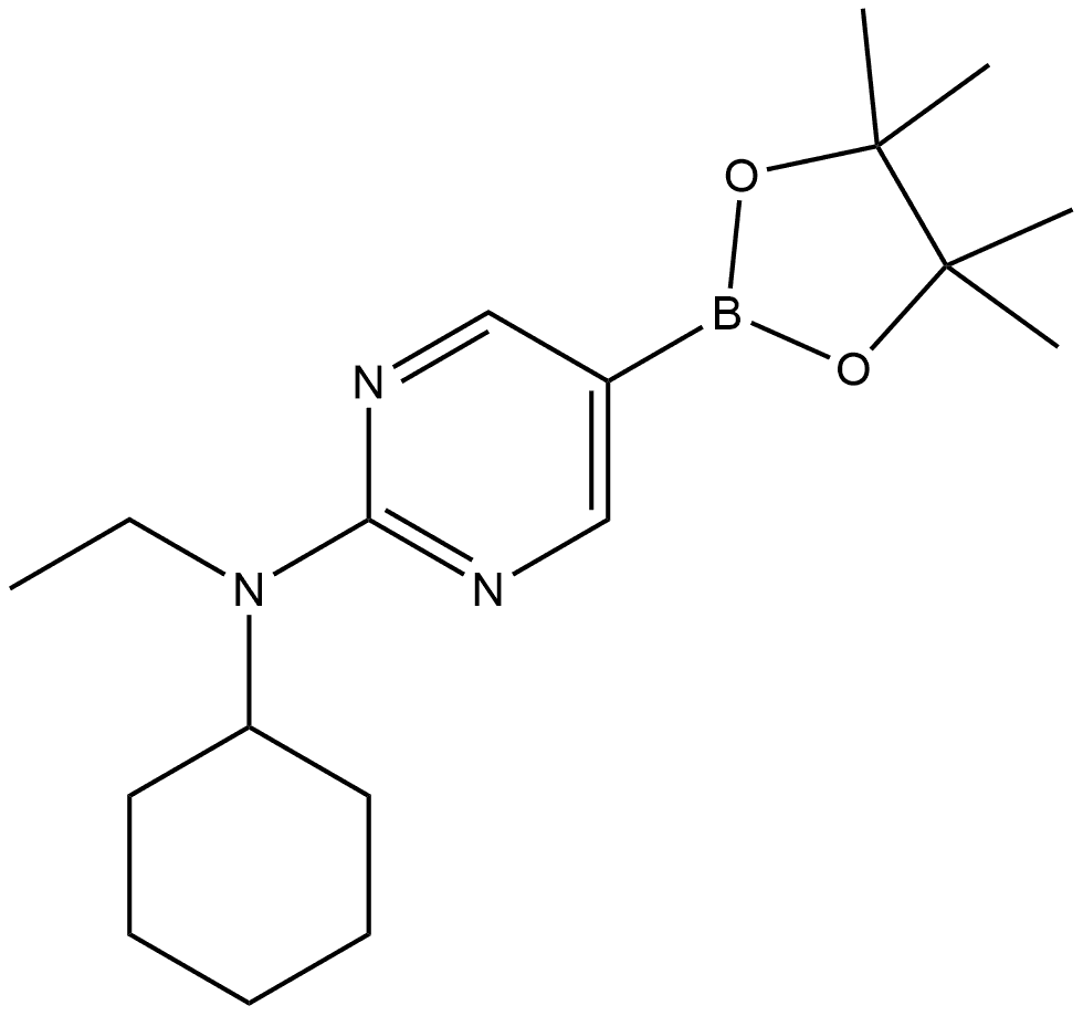 N-Cyclohexyl-N-ethyl-5-(4,4,5,5-tetramethyl-1,3,2-dioxaborolan-2-yl)-2-pyrimi... Structure