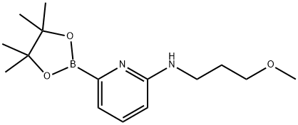 2-Pyridinamine, N-(3-methoxypropyl)-6-(4,4,5,5-tetramethyl-1,3,2-dioxaborolan-2-yl)- 구조식 이미지