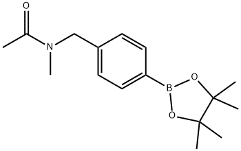 Acetamide, N-methyl-N-[[4-(4,4,5,5-tetramethyl-1,3,2-dioxaborolan-2-yl)phenyl]methyl]- Structure