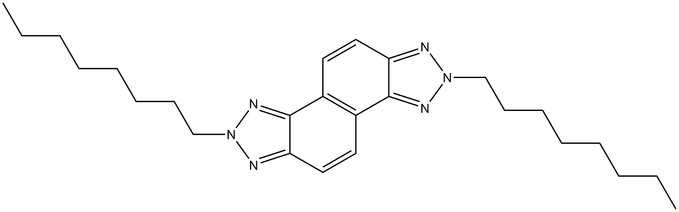 naphtho[1,2-c:5,6-c]bis(2-octyl-[1,2,3]triazole) Structure