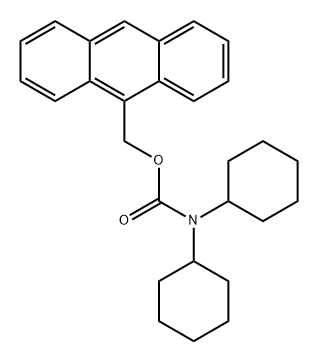 Carbamic acid, N,N-dicyclohexyl-, 9-anthracenylmethyl ester Structure