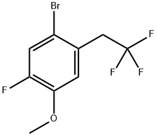 1-bromo-5-fluoro-4-methoxy-2-(2,2.2-trifluoroethyl)benzene Structure