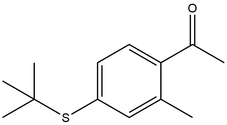 1-[4-[(1,1-Dimethylethyl)thio]-2-methylphenyl]ethanone 구조식 이미지