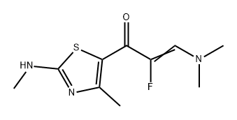 2-Propen-1-one, 3-(dimethylamino)-2-fluoro-1-[4-methyl-2-(methylamino)-5-thiazolyl]- Structure