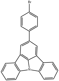 Indolo[3,2,1-jk]carbazole, 2-(4-bromophenyl)- Structure