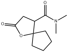 N,N-Dimethyl-2-oxo-1-oxaspiro[4.4]nonane-4-carboxamide 구조식 이미지