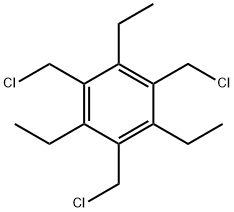 Benzene, 1,3,5-tris(chloromethyl)-2,4,6-triethyl- Structure