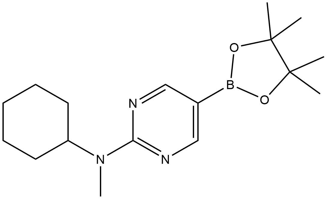 N-Cyclohexyl-N-methyl-5-(4,4,5,5-tetramethyl-1,3,2-dioxaborolan-2-yl)-2-pyrim... Structure