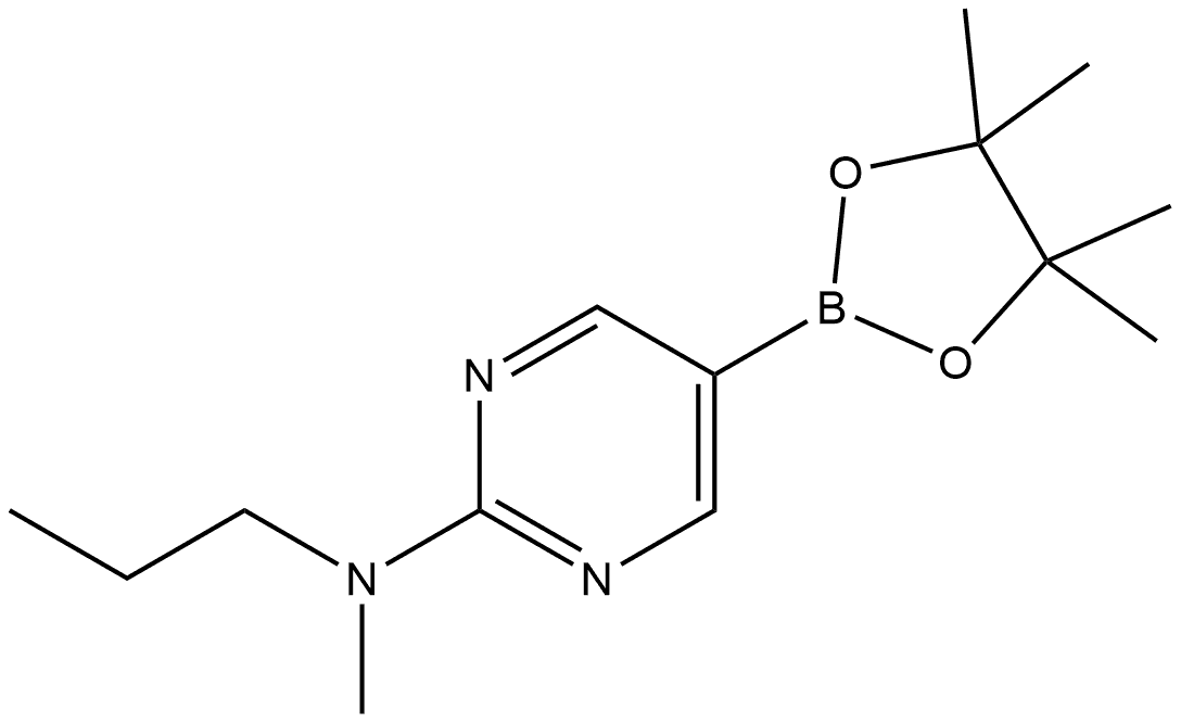 N-Methyl-N-propyl-5-(4,4,5,5-tetramethyl-1,3,2-dioxaborolan-2-yl)-2-pyrimidin... 구조식 이미지