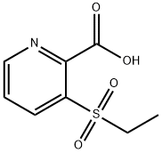 2-Pyridinecarboxylic acid, 3-(ethylsulfonyl)- Structure