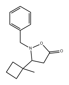 5-Isoxazolidinone, 3-(1-methylcyclobutyl)-2-(phenylmethyl)- Structure