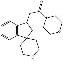 2-(2,3-Dihydrospiro[indene-1,4''-piperidin]-3-yl)-1-morpholinoethanone Structure