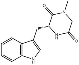 2,5-Piperazinedione, 3-(1H-indol-3-ylmethyl)-1-methyl-, (3R)- Structure