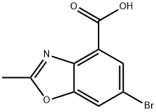 4-Benzoxazolecarboxylic acid, 6-bromo-2-methyl- Structure