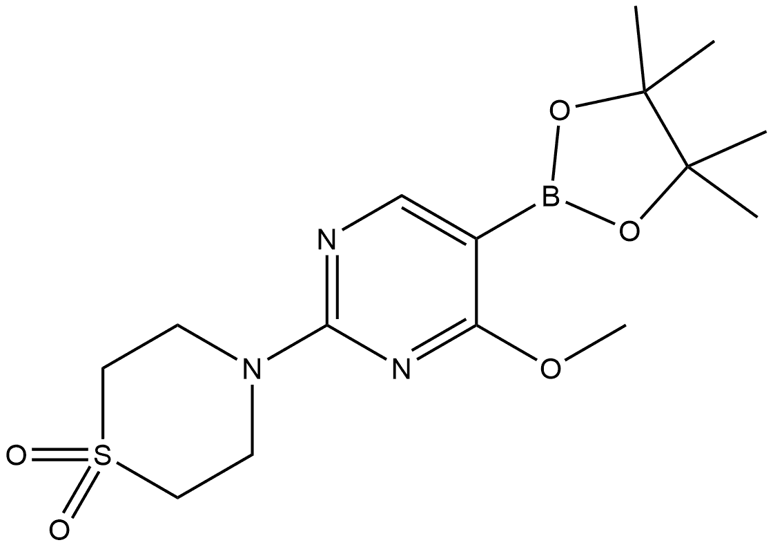 Thiomorpholine, 4-[4-methoxy-5-(4,4,5,5-tetramethyl-1,3,2-dioxaborolan-2-yl)-... Structure