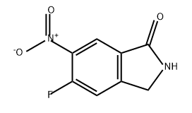 1H-Isoindol-1-one, 5-fluoro-2,3-dihydro-6-nitro- Structure