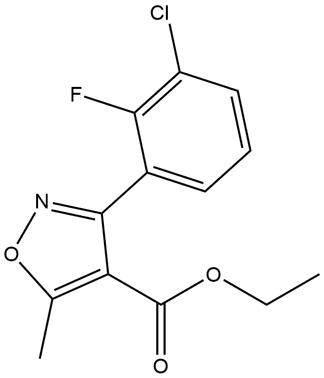 Ethyl 3-(3-Chloro-2-fluorophenyl)-5-methylisoxazole-4-carboxylate Structure