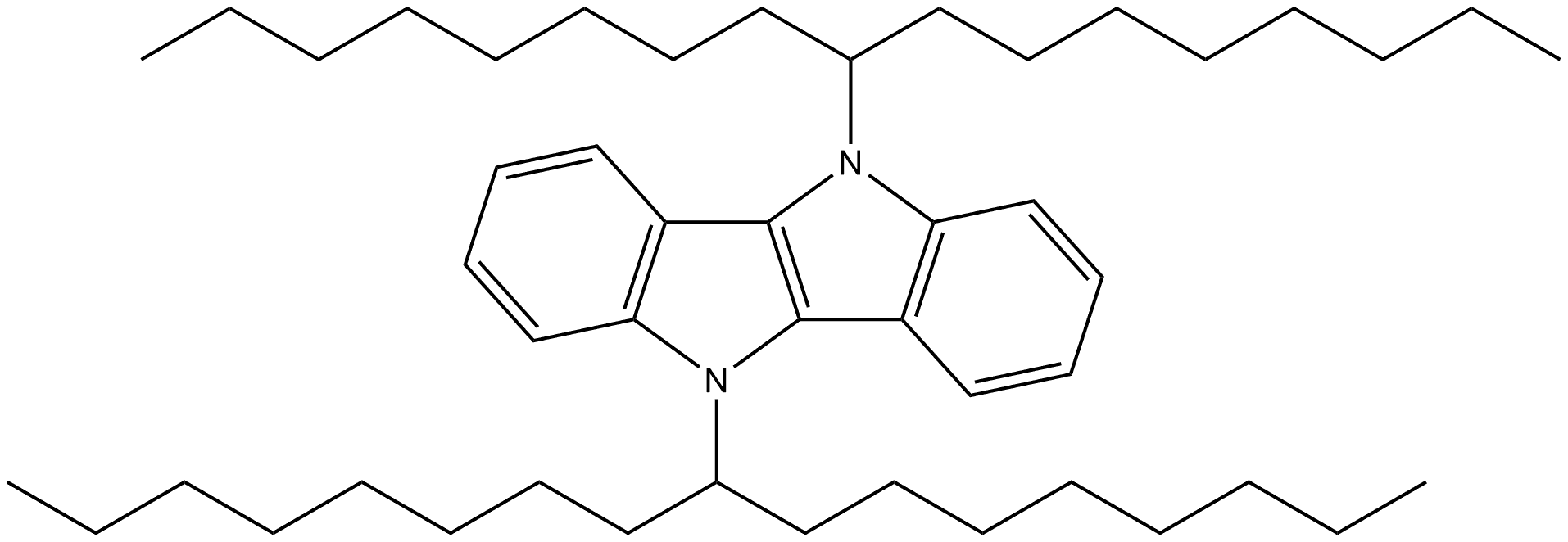 5,10-bis-(9-heptadecyl)-5,10-dihydroindolo[3,2-b]indole Structure