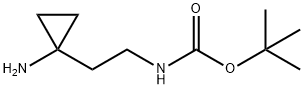 Carbamic acid, N-[2-(1-aminocyclopropyl)ethyl]-, 1,1-dimethylethyl ester Structure