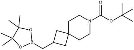 7-Azaspiro[3.5]nonane-7-carboxylic acid, 2-[(4,4,5,5-tetramethyl-1,3,2-dioxaborolan-2-yl)methyl]-, 1,1-dimethylethyl ester 구조식 이미지