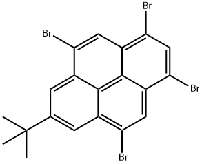 Pyrene, 1,3,5,9-tetrabromo-7-(1,1-dimethylethyl)- Structure