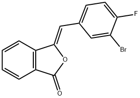 1(3H)-Isobenzofuranone, 3-[(3-bromo-4-fluorophenyl)methylene]-, (3Z)- Structure