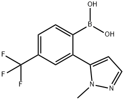 Boronic acid, B-[2-(1-methyl-1H-pyrazol-5-yl)-4-(trifluoromethyl)phenyl]- Structure