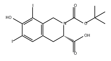 2,3(1H)-Isoquinolinedicarboxylic acid, 3,4-dihydro-7-hydroxy-6,8-diiodo-, 2-(1,1-dimethylethyl) ester, (3S)- Structure