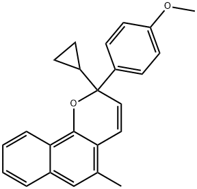 2-Cyclopropyl-2-(4-methoxyphenyl)-5-methyl-2H-benzo[h]chromene Structure
