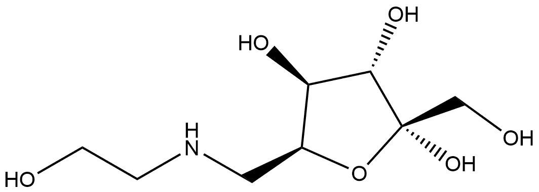 6-Deoxy-6-[(2-Hydroxyethyl)amino]-beta-L-Sorbofuranose HCl 구조식 이미지