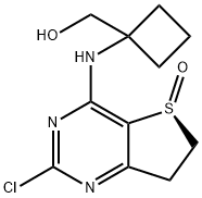 Cyclobutanemethanol, 1-[[(5S)-2-chloro-6,7-dihydro-5-oxidothieno[3,2-d]pyrimidin-4-yl]amino]- Structure