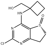 Cyclobutanemethanol, 1-[[(5R)-2-chloro-6,7-dihydro-5-oxidothieno[3,2-d]pyrimidin-4-yl]amino]- Structure