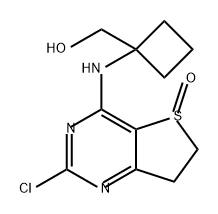 Cyclobutanemethanol, 1-[(2-chloro-6,7-dihydro-5-oxidothieno[3,2-d]pyrimidin-4-yl)amino]- Structure