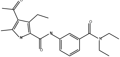 4-acetyl-N-[3-(diethylcarbamoyl)phenyl]-3-ethyl-5-
methyl-1H-pyrrole-2-carboxamide Structure