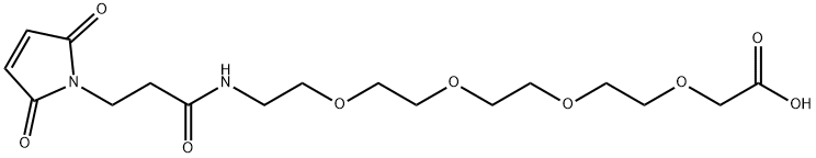 3,6,9,12-Tetraoxa-15-azaoctadecanoic acid, 18-(2,5-dihydro-2,5-dioxo-1H-pyrrol-1-yl)-16-oxo- Structure