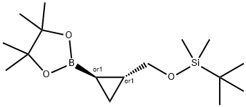 1,3,2-Dioxaborolane, 2-[(1R,2R)-2-[[[(1,1-dimethylethyl)dimethylsilyl]oxy]methyl]cyclopropyl]-4,4,5,5-tetramethyl-, rel- Structure