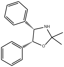 Oxazolidine, 2,2-dimethyl-4,5-diphenyl-, (4S-cis)- (9CI) 구조식 이미지