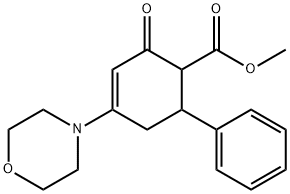 3-Cyclohexene-1-carboxylic acid, 4-(4-morpholinyl)-2-oxo-6-phenyl-, methyl ester Structure