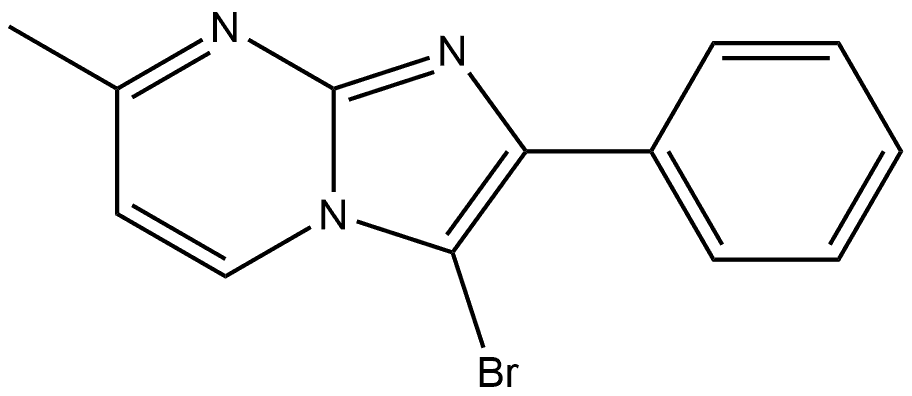 3-bromo-7-methyl-2-phenylimidazo[1,2-a]pyrimidine Structure