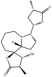 Spiro[furan-2(5H),9'-[9H]pyrrolo[1,2-a]azepin]-5-one, decahydro-3-hydroxy-4-methyl-3'-[(2S,4S)-tetrahydro-4-methyl-5-oxo-2-furanyl]-, (2S,3R,3'S,4R,9'aR)- Structure