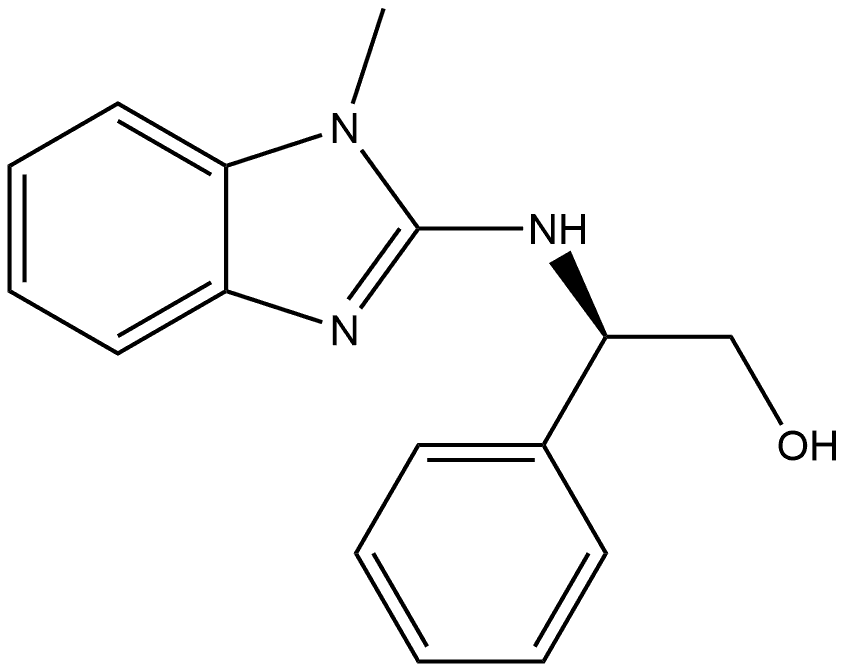 Benzeneethanol, β-[(1-methyl-1H-benzimidazol-2-yl)amino]-, (βR)- Structure