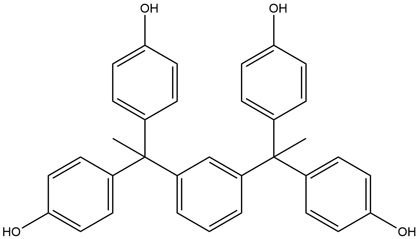 4,4′,4′′,4′′′-(1,3-Phenylenediethylidyne)tetrakis[phenol] Structure