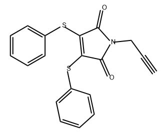 1H-Pyrrole-2,5-dione, 3,4-bis(phenylthio)-1-(2-propyn-1-yl)- Structure