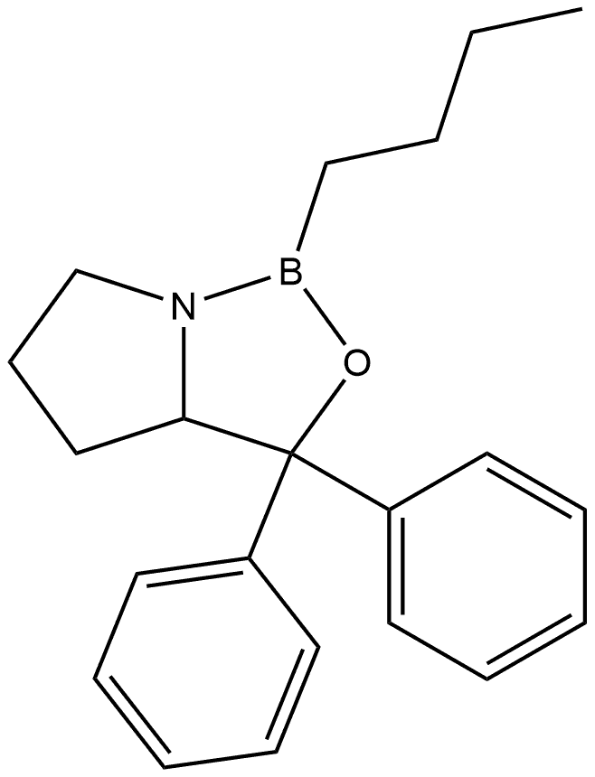 1-butyl-3,3-diphenyltetrahydro-1H,3H-pyrrolo[1,2-c][1,3,2]oxazaborole Structure