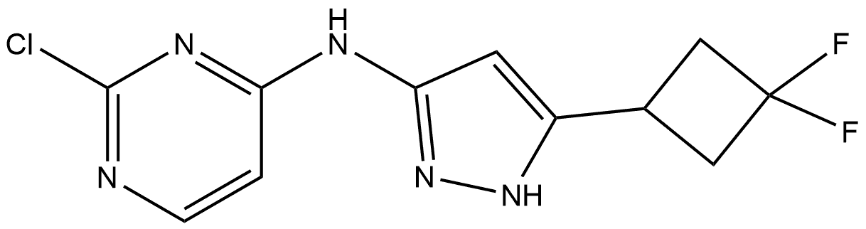 2-Chloro-N-[5-(3,3-difluorocyclobutyl)-1H-pyrazol-3-yl]-4-pyrimidinamine Structure