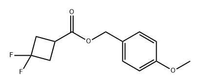 Cyclobutanecarboxylic acid, 3,3-difluoro-, (4-methoxyphenyl)methyl ester Structure