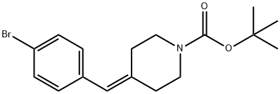 1-Piperidinecarboxylic acid, 4-[(4-bromophenyl)methylene]-, 1,1-dimethylethyl ester Structure